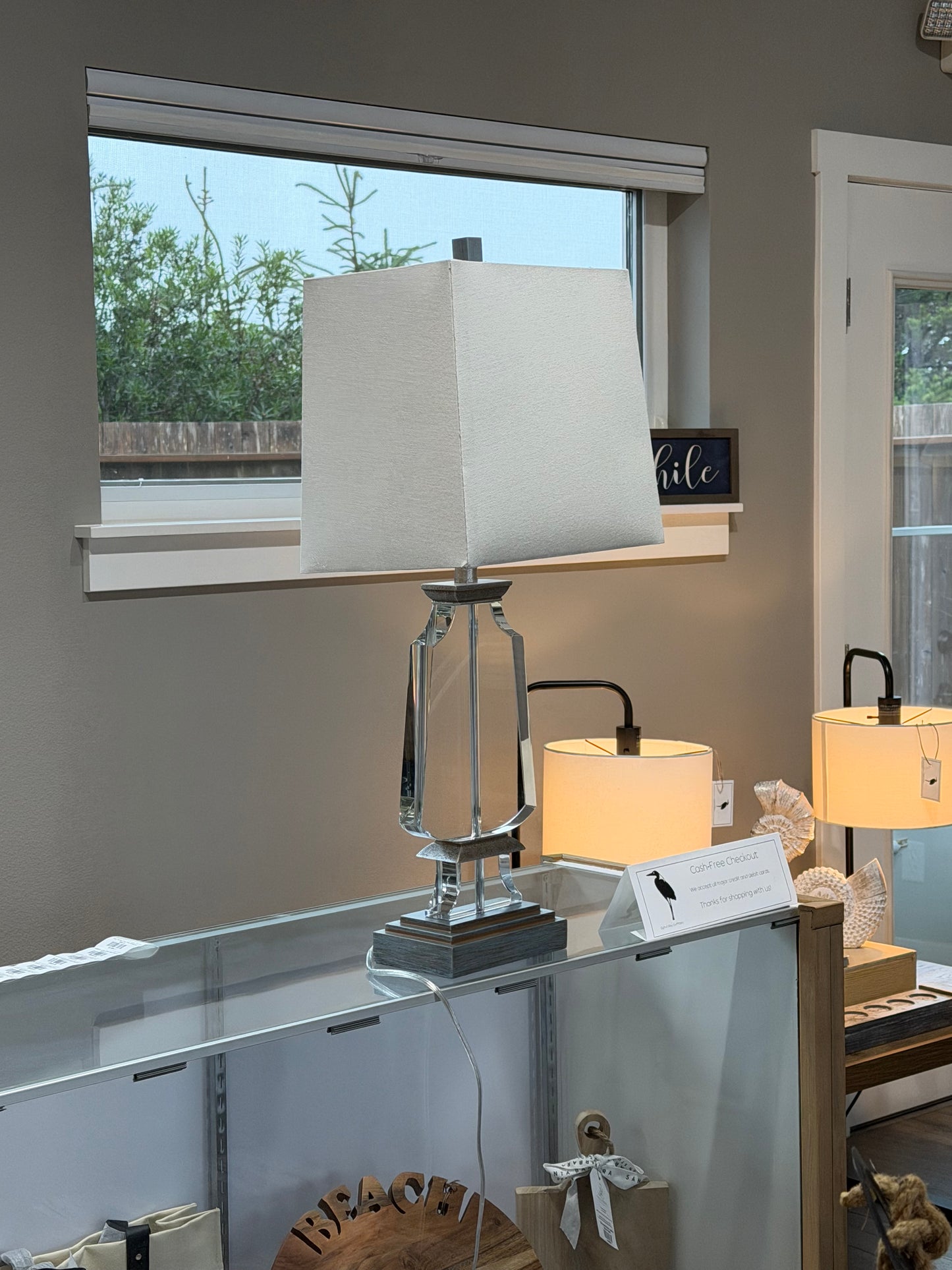 Lamp: Heavy Glass Lamp