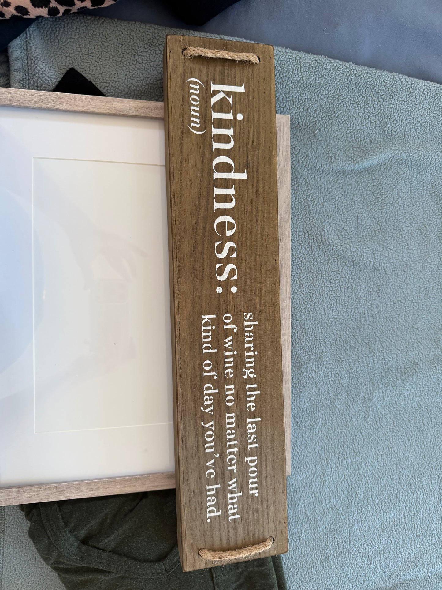 Wood Sign - Kindness is sharing wine