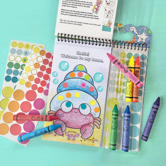 Arts & Crafts- Going Dotty Ocean Color & Stickers