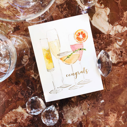Greeting Card: Bubbly Congrats
