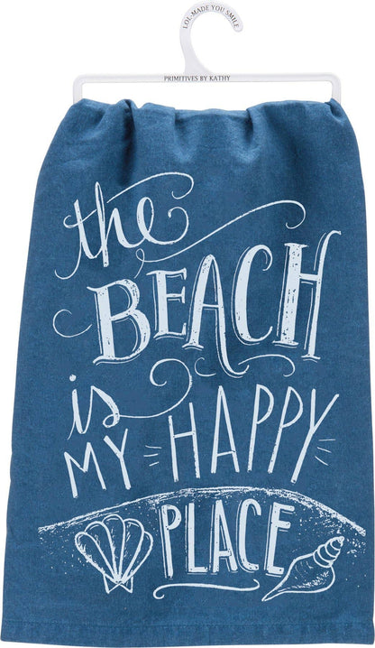 Tea Towel - The Beach Is My Happy Place