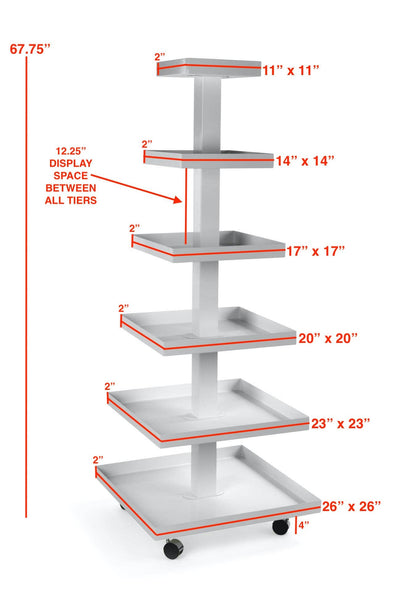 Square Multi-Tiered Displays
