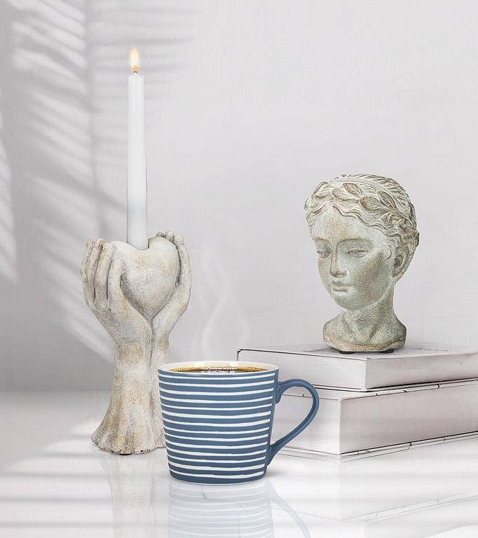Mug - Blue Stripes 3.5"H(13oz)
