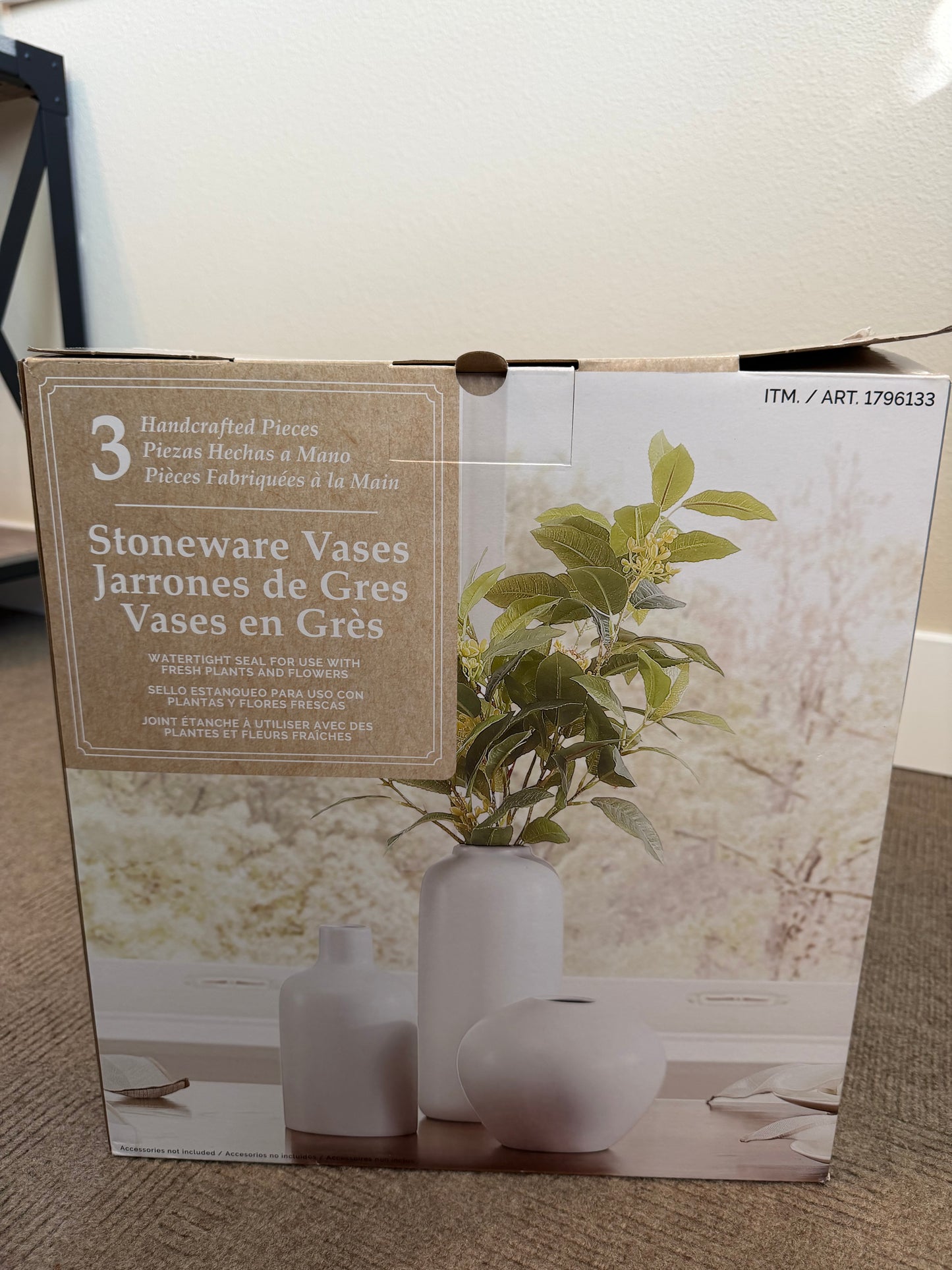 Vases: White Stoneware Vase