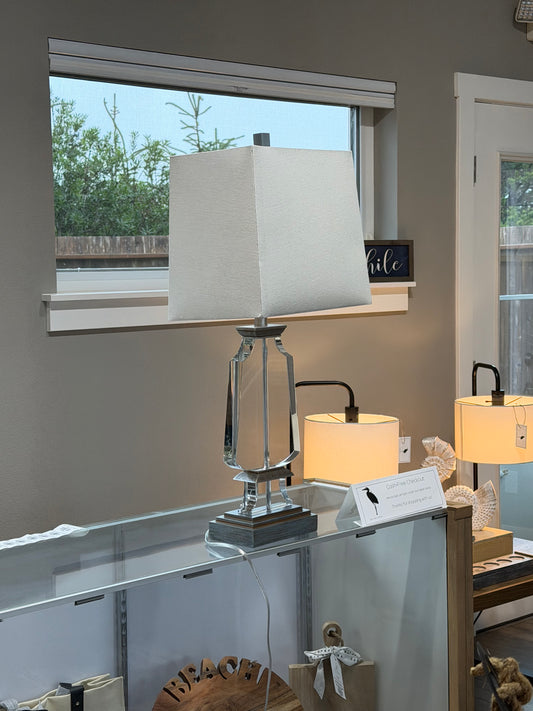 Lamp: Heavy Glass Lamp