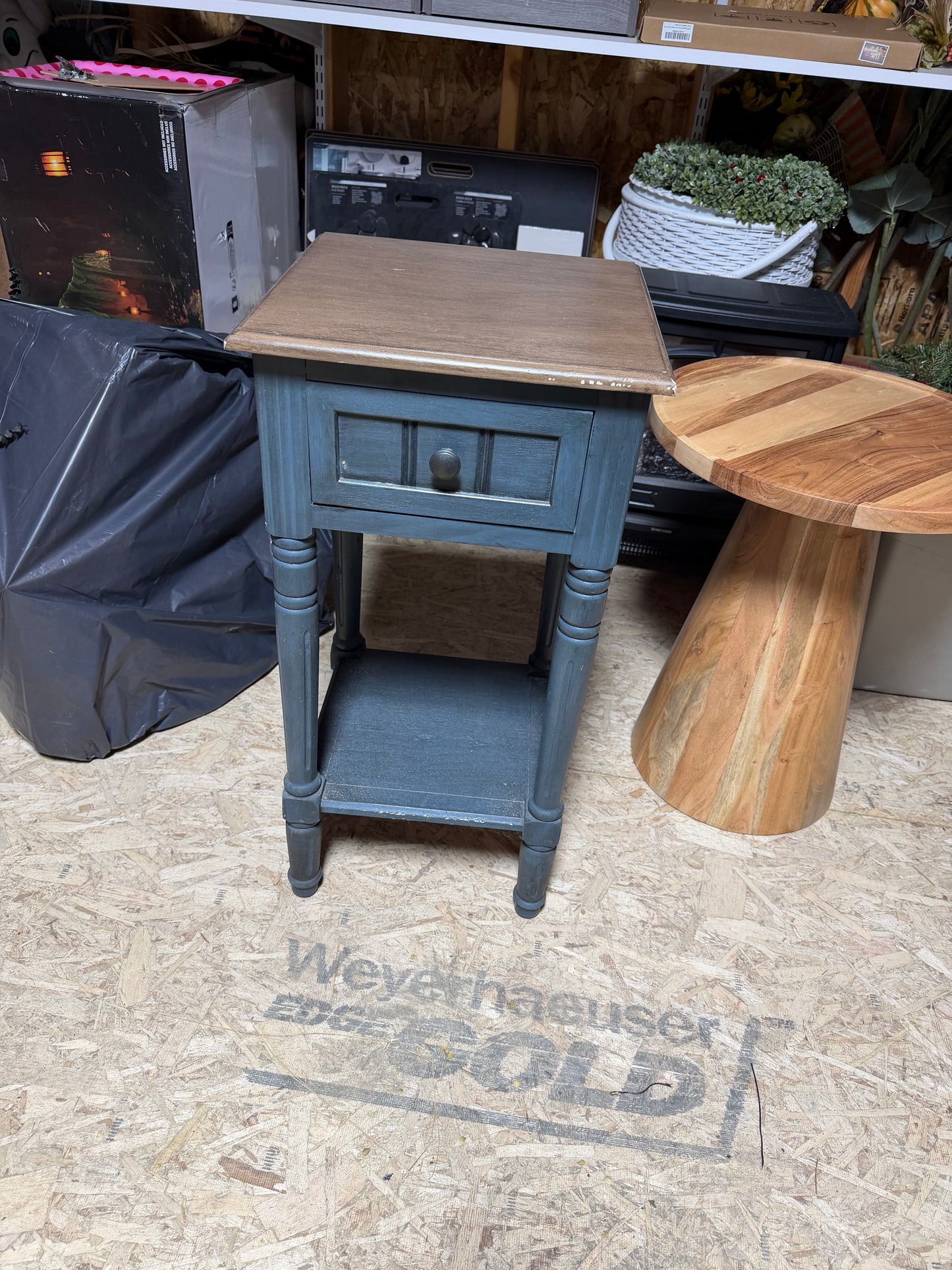 Furniture: Navy nightstand