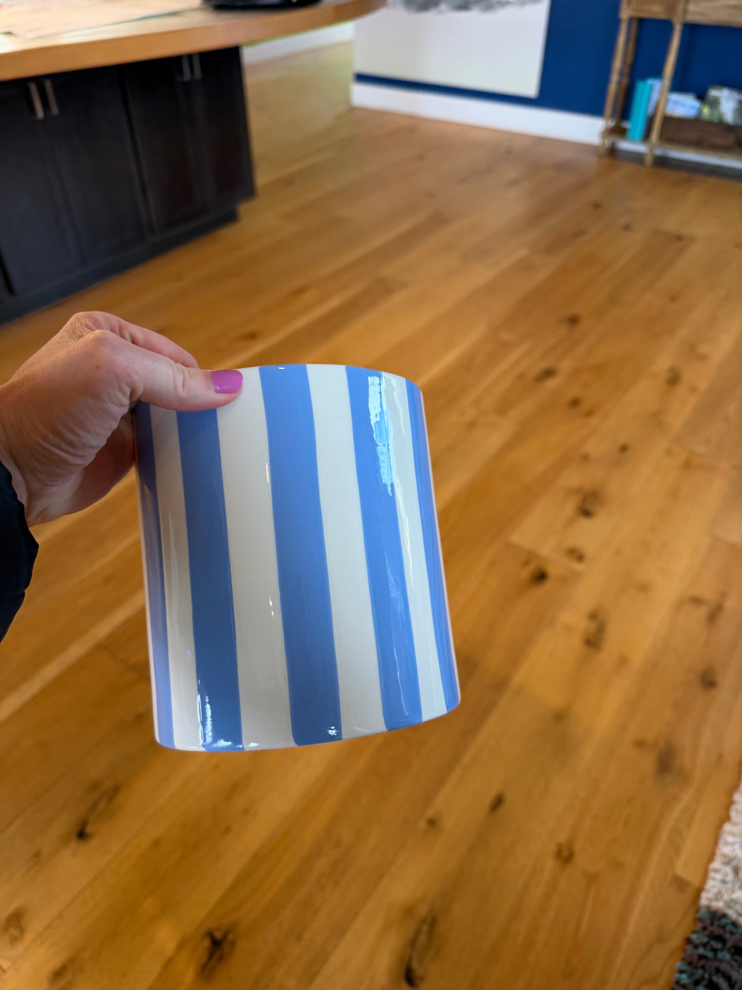 Kitchen: Utensil holder Blue & White