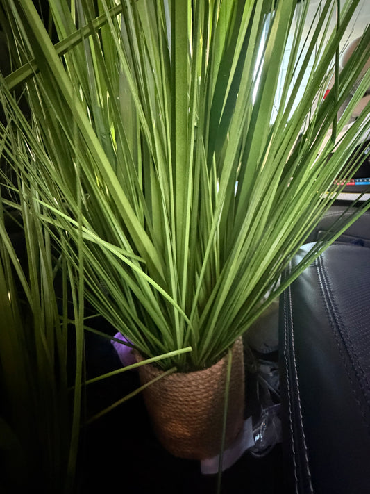 Artificial Plant: Beach Grass in rattan pot