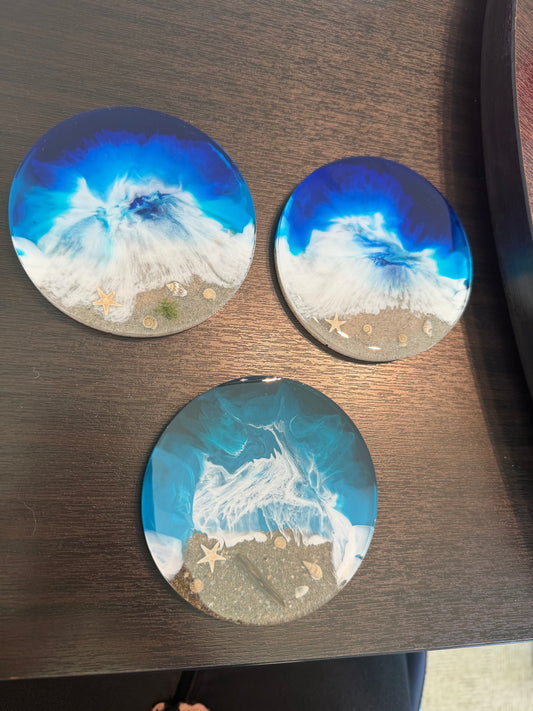 Coasters - Beach Resin