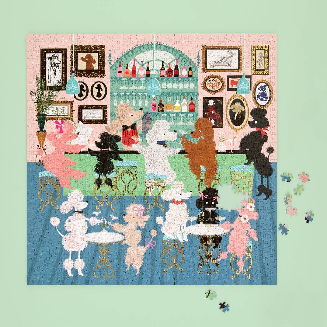 Puzzle - 1,000 Piece Poodle Martini Lounge Puzzle