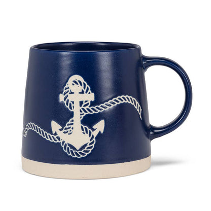 Mug - Anchor-Navy-3.5"H(14oz)