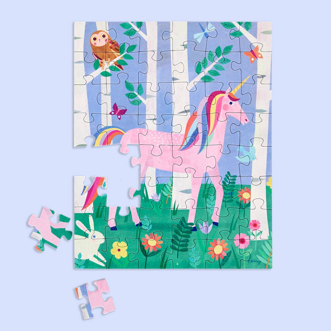Puzzle - 48 Piece Unicorn Forest Puzzle