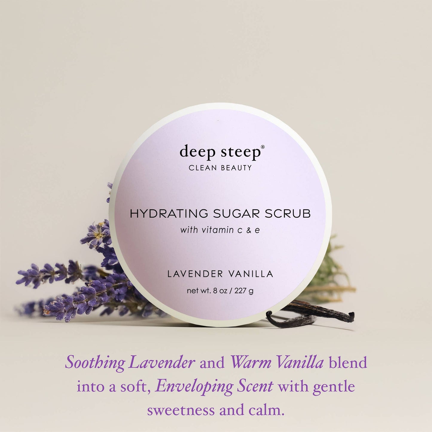 Sugar Scrub - Lavender Vanilla Exfoliating & Smoothing 8oz