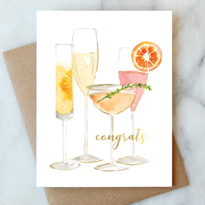 Greeting Card: Bubbly Congrats